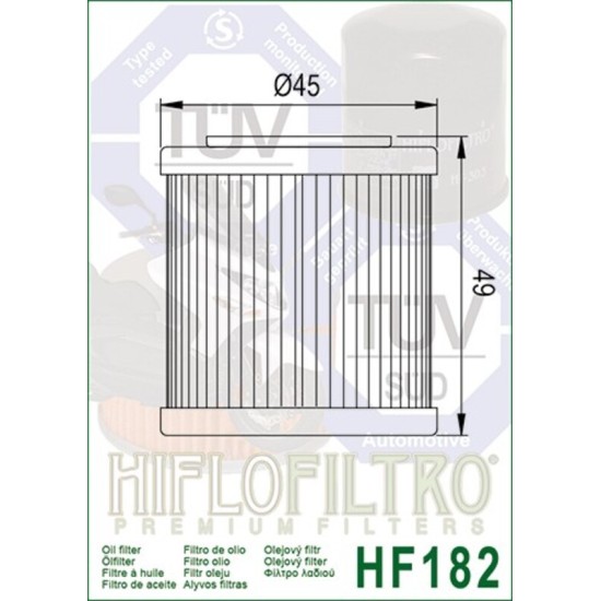 Filtro de Aceite Hiflofiltro HF182 | RCMotos