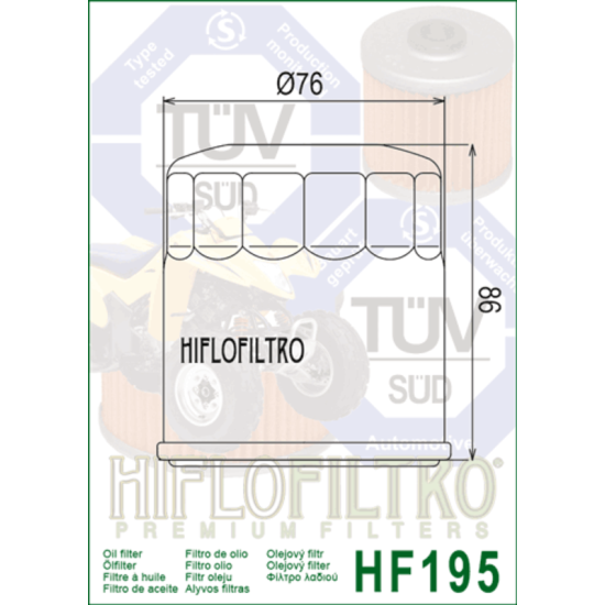 Filtro de Aceite Hiflofiltro HF195 | RCMotos