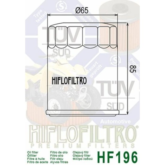 Filtro de Aceite Hiflofiltro HF196 | RCMotos