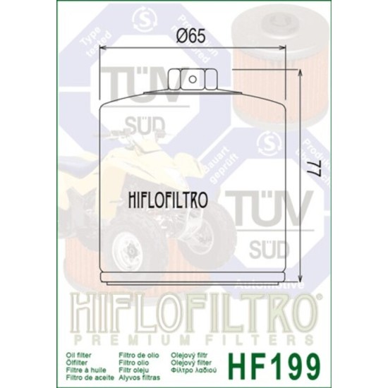 Filtro de Aceite Hiflofiltro HF199 | RCMotos