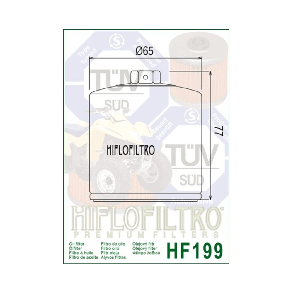 Filtro de Aceite Hiflofiltro HF199 | RCMotos