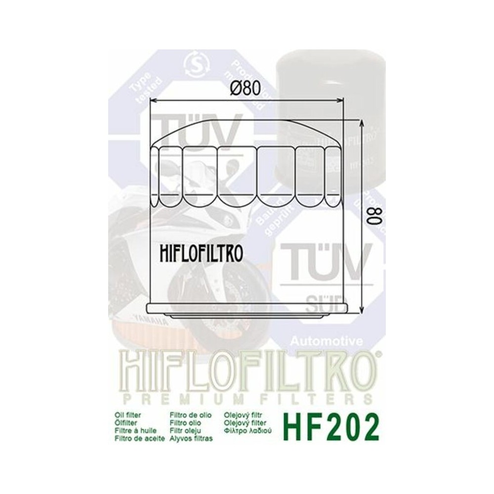 Filtro de Aceite Hiflofiltro HF202 | RCMotos