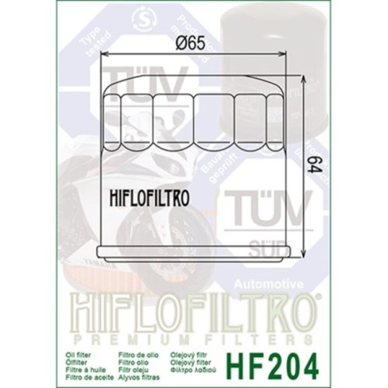Filtro de Aceite Hiflofiltro HF204C | RCMotos