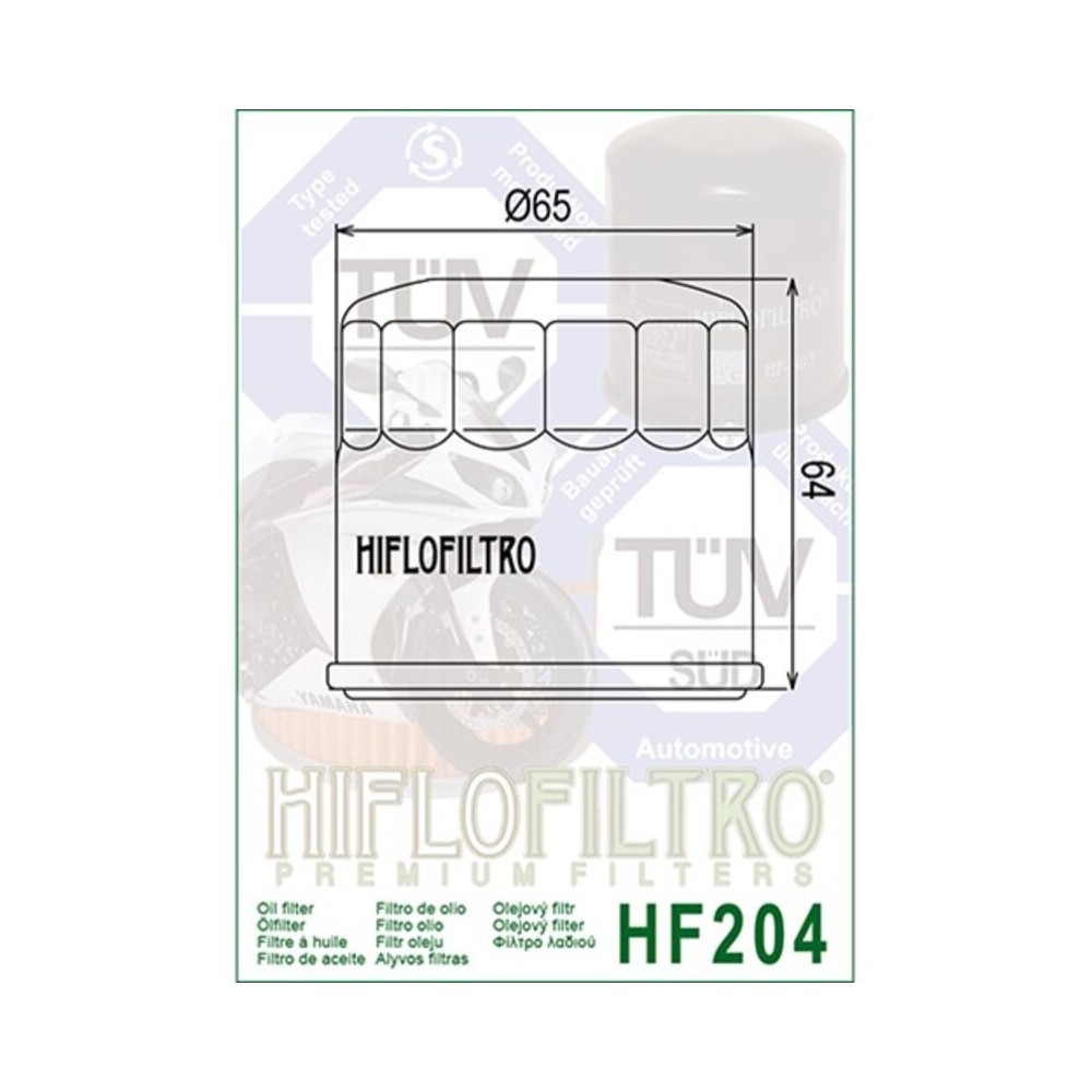 Filtro de Aceite Hiflofiltro HF204C | RCMotos