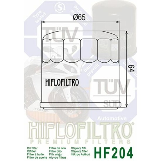 Filtro de Aceite Hiflofiltro HF204RC | RCMotos