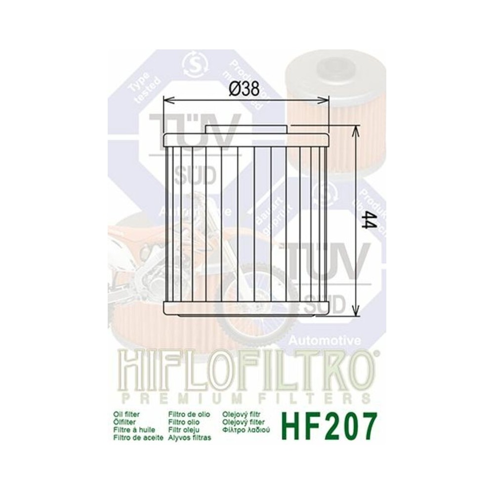 Filtro de Aceite Hiflofiltro HF207 | RCMotos
