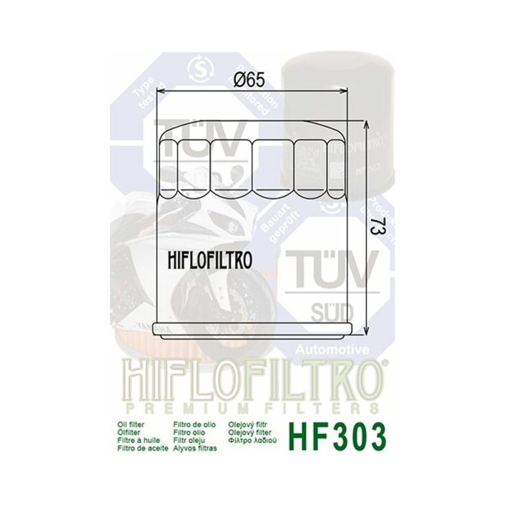 Filtro de Aceite Hiflofiltro HF303RC | RCMotos