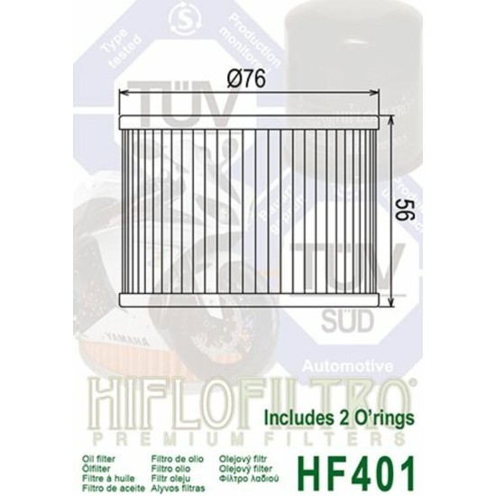 Filtro de Aceite Hiflofiltro HF401 | RCMotos