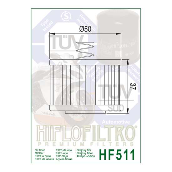 Filtro de Aceite Hiflofiltro HF511 | RCMotos