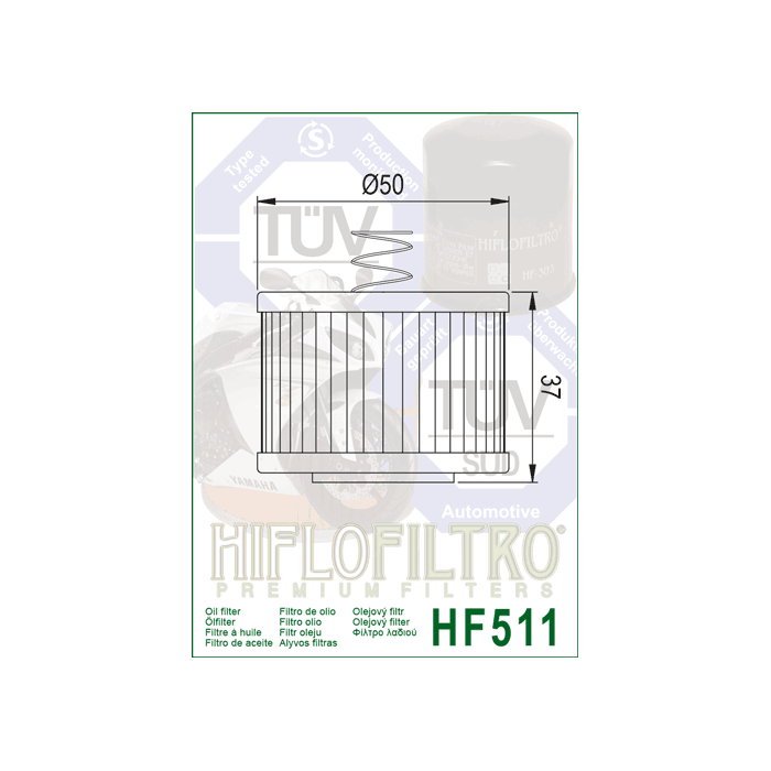 Filtro de Aceite Hiflofiltro HF511 | RCMotos