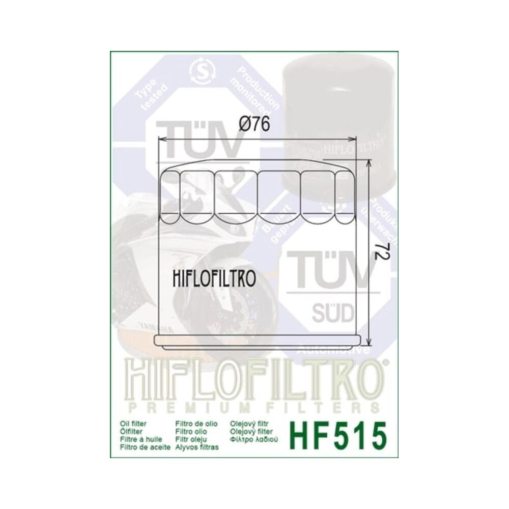 Filtro de Aceite Hiflofiltro HF515 | RCMotos