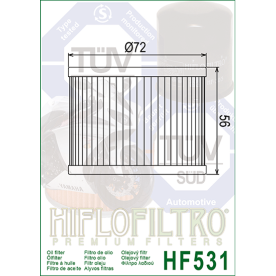 Filtro de Aceite Hiflofiltro HF531 | RCMotos