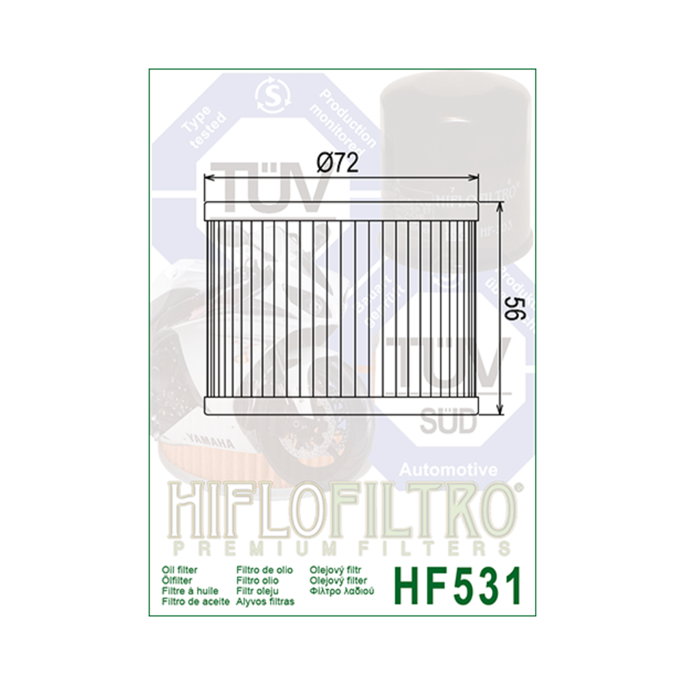 Filtro de Aceite Hiflofiltro HF531 | RCMotos