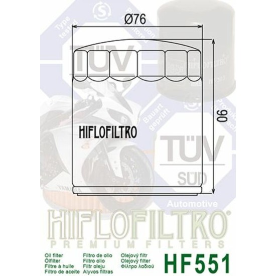 Filtro de Aceite Hiflofiltro HF551 | RCMotos