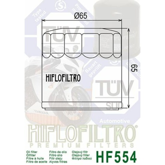 Filtro de Aceite Hiflofiltro HF554 | RCMotos