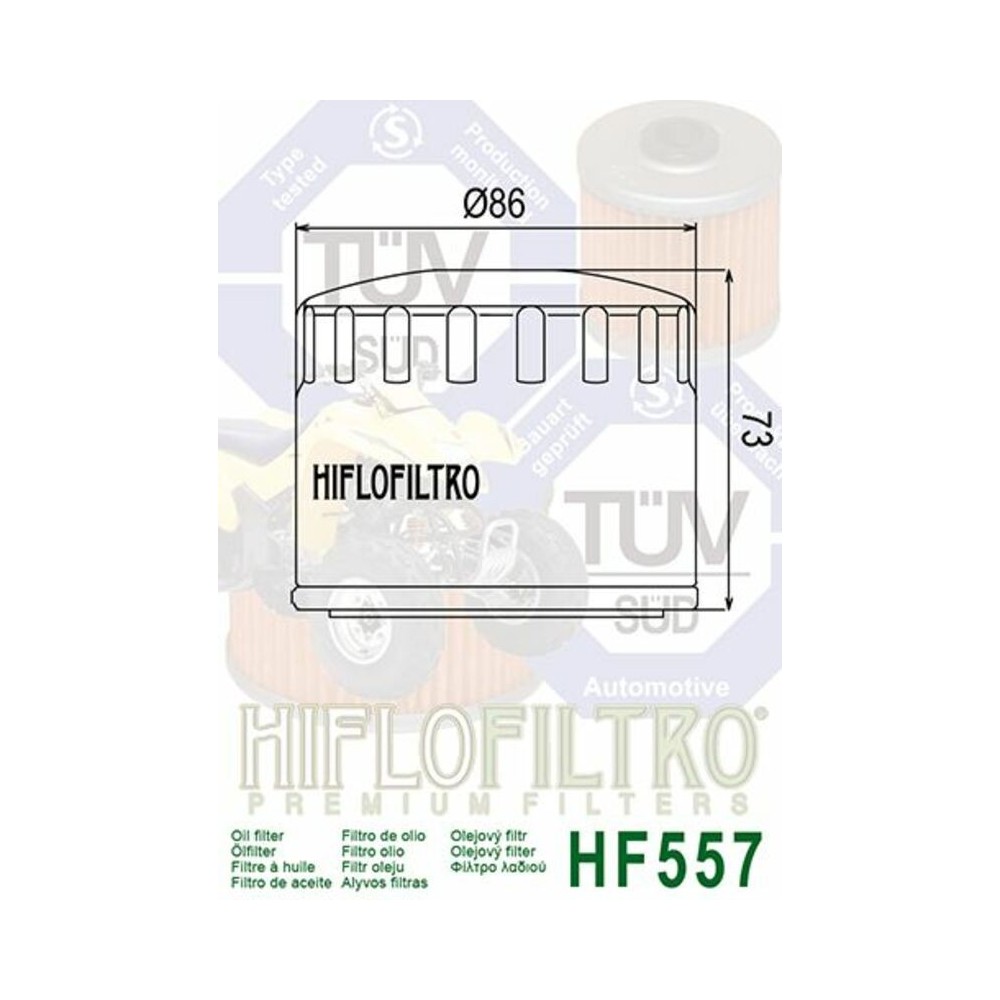 Filtro de Aceite Hiflofiltro HF557 | RCMotos
