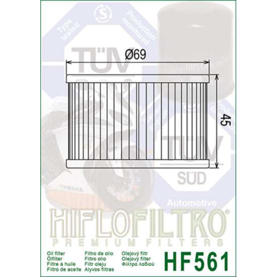Filtro de Aceite Hiflofiltro HF561 | RCMotos
