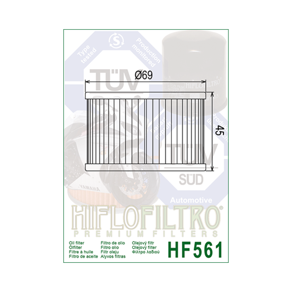Filtro de Aceite Hiflofiltro HF561 | RCMotos