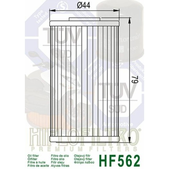 Filtro de Aceite Hiflofiltro HF562 | RCMotos