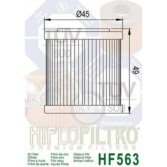 Filtro de Aceite Hiflofiltro HF563 | RCMotos