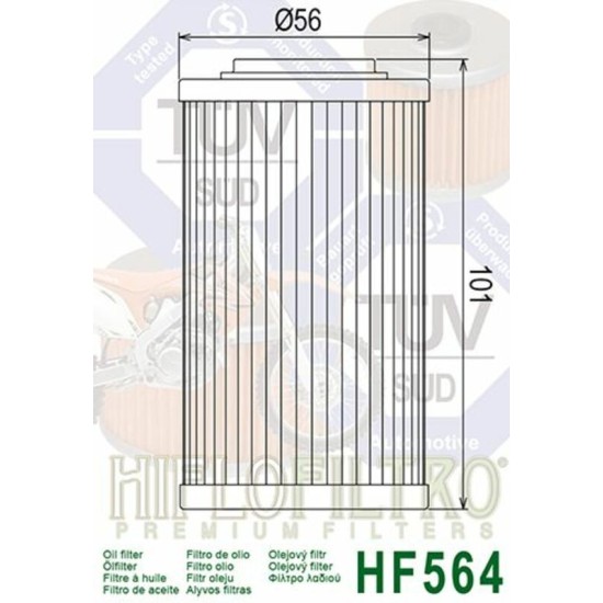 Filtro de Aceite Hiflofiltro HF564 | RCMotos