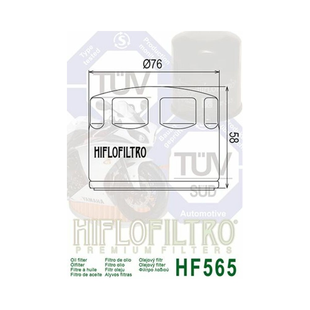 Filtro de Aceite Hiflofiltro HF565 | RCMotos