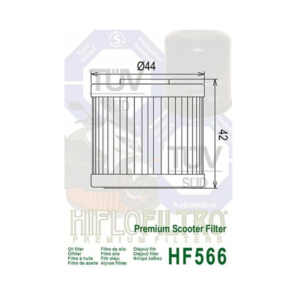Filtro de Aceite Hiflofiltro HF566 | RCMotos