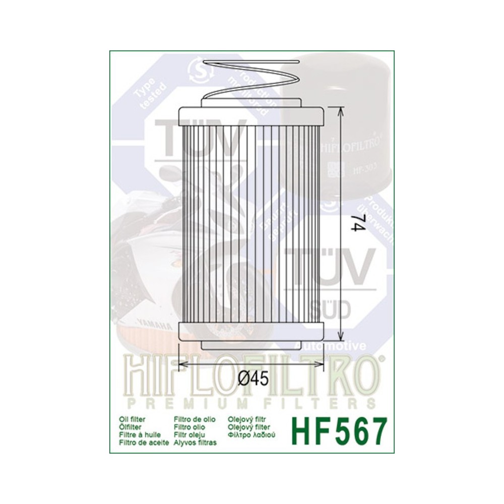 Filtro de Aceite Hiflofiltro HF567 | RCMotos
