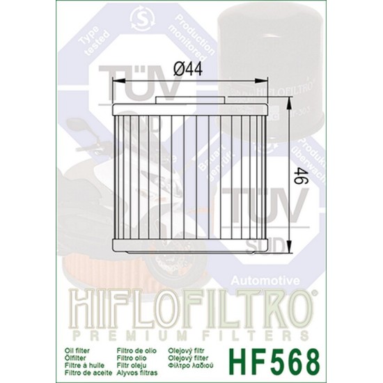 Filtro de Aceite Hiflofiltro HF568 | RCMotos
