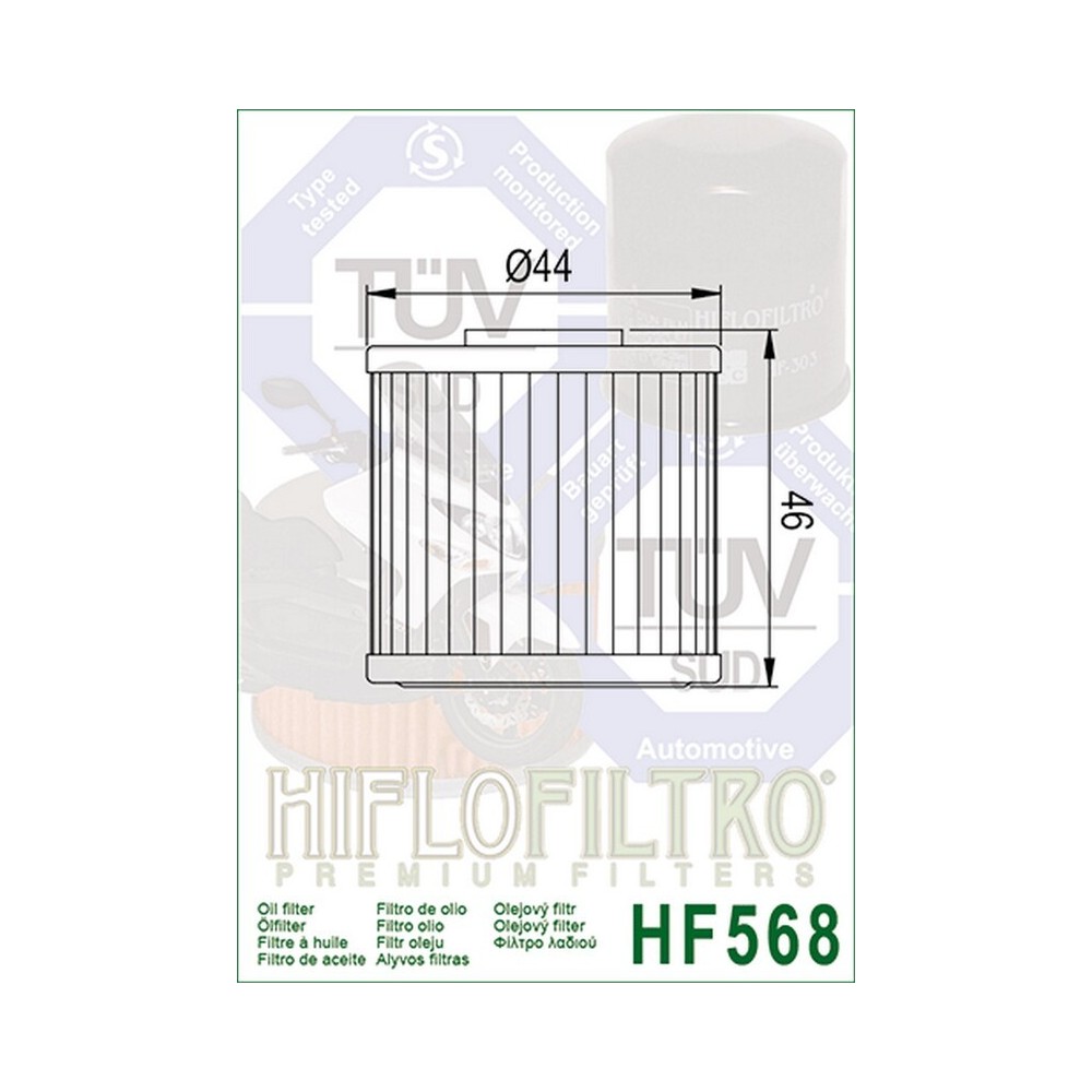 Filtro de Aceite Hiflofiltro HF568 | RCMotos