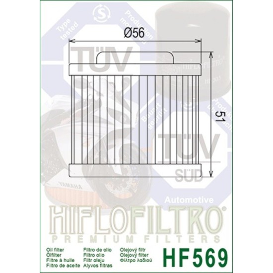 Filtro de Aceite Hiflofiltro HF569 | RCMotos