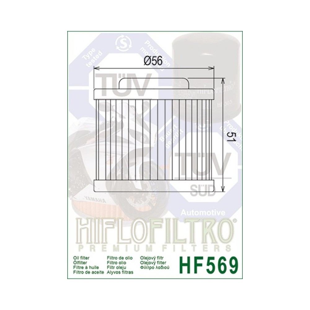 Filtro de Aceite Hiflofiltro HF569 | RCMotos