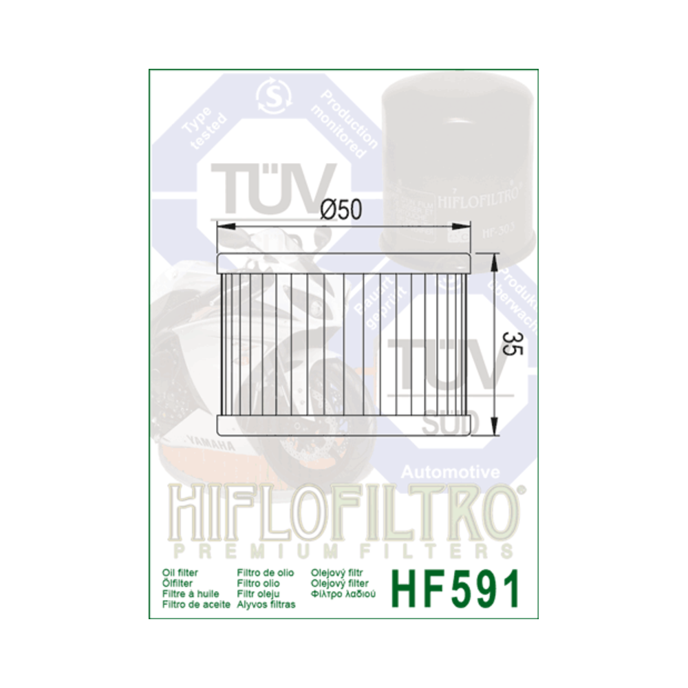 Filtro de Aceite Hiflofiltro HF591 | RCMotos