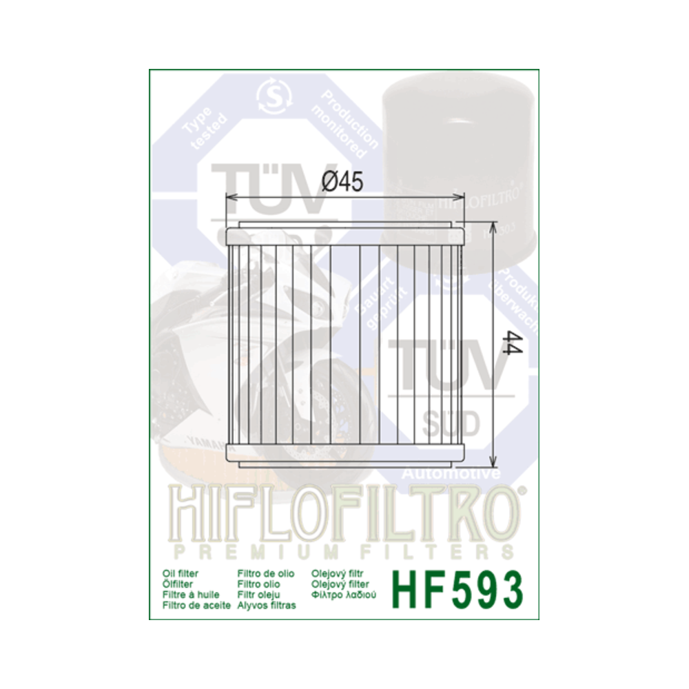 Filtro de Aceite Hiflofiltro HF593 | RCMotos