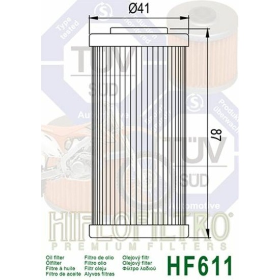 Filtro de Aceite Hiflofiltro HF611 | RCMotos