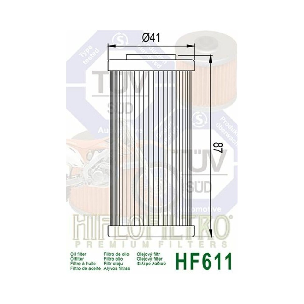 Filtro de Aceite Hiflofiltro HF611 | RCMotos