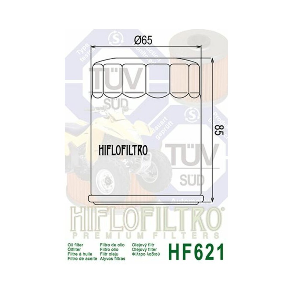 Filtro de Aceite Hiflofiltro HF621 | RCMotos