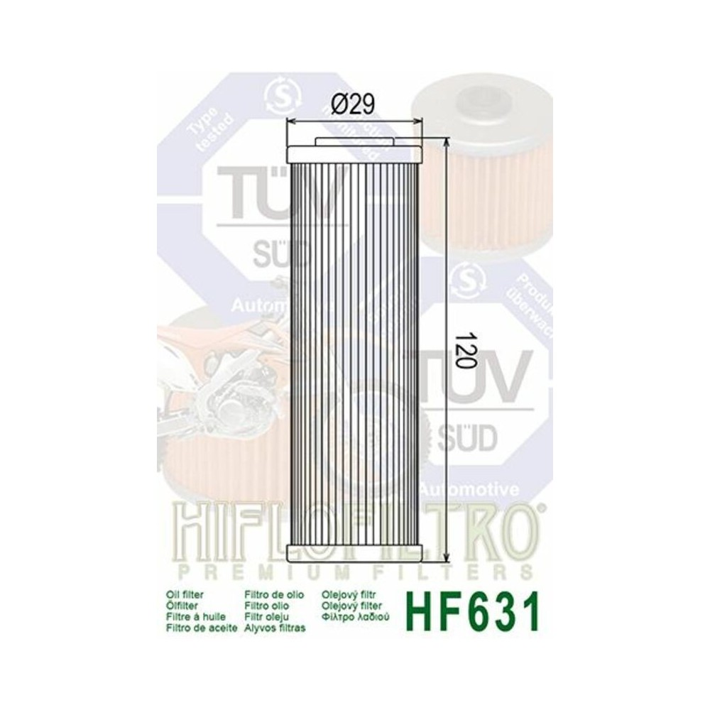 Filtro de Aceite Hiflofiltro HF631 | RCMotos