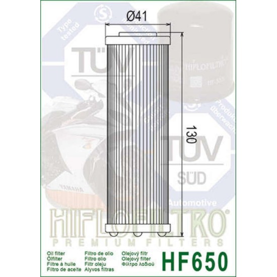 Filtro de Aceite Hiflofiltro HF650 | RCMotos