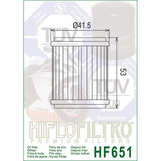 Filtro de Aceite Hiflofiltro HF651 | RCMotos