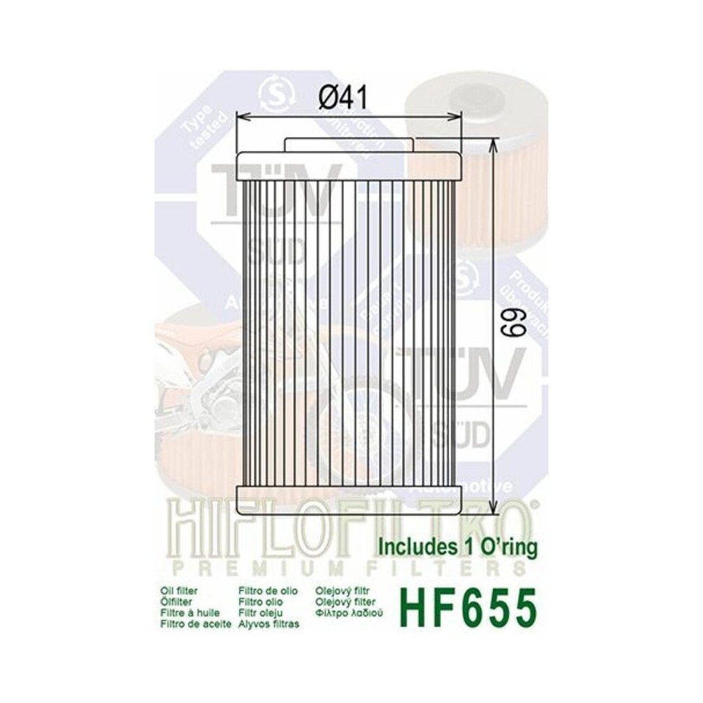 Filtro de Aceite Hiflofiltro HF655 | RCMotos