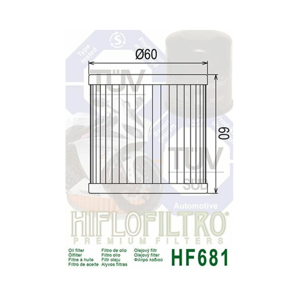 Filtro de Aceite Hiflofiltro HF681 | RCMotos