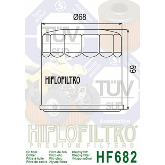 Filtro de Aceite Hiflofiltro HF682 | RCMotos