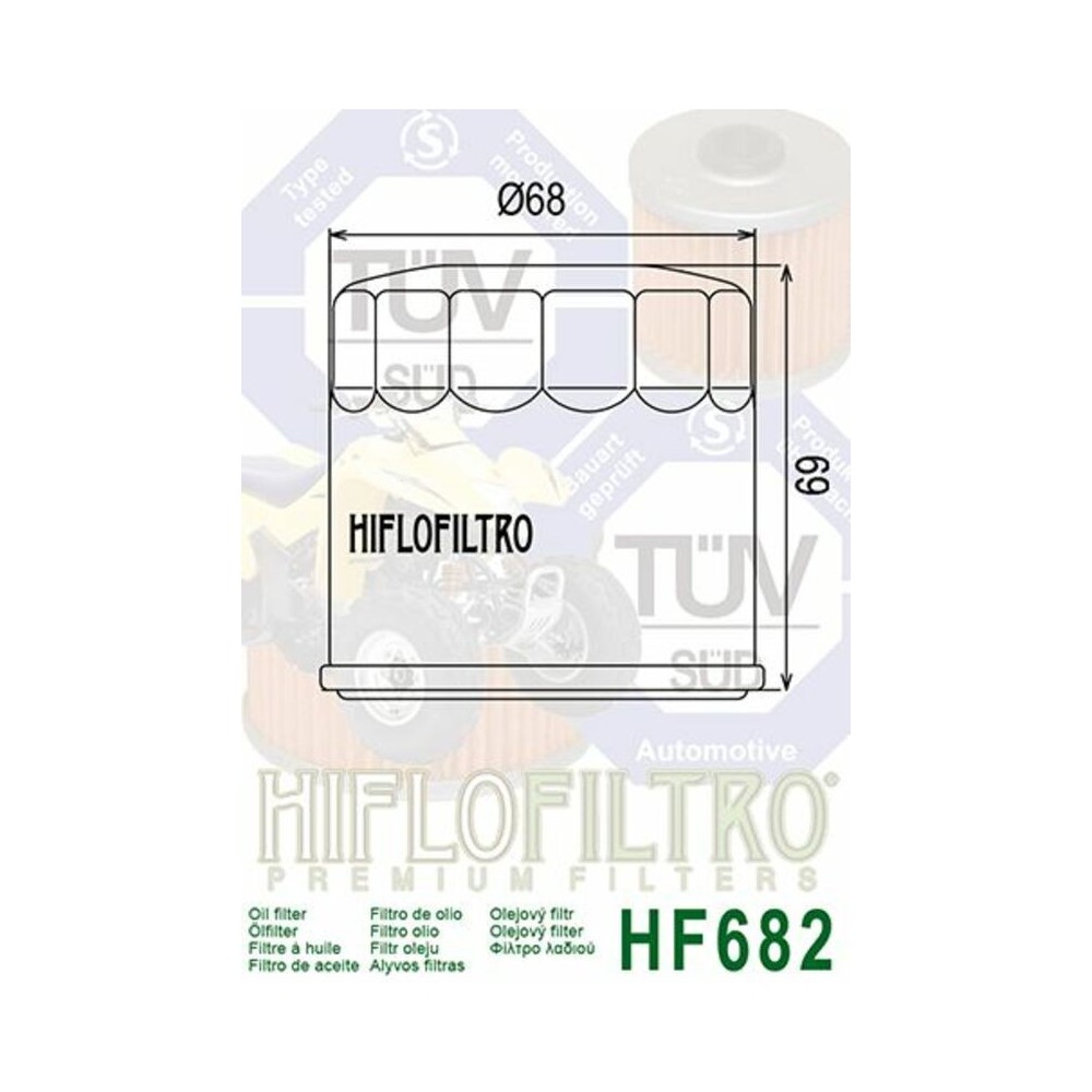 Filtro de Aceite Hiflofiltro HF682 | RCMotos
