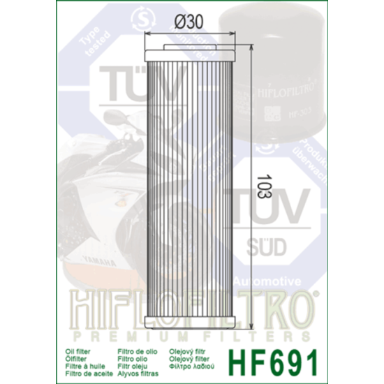 Filtro de Aceite Hiflofiltro HF691 | RCMotos