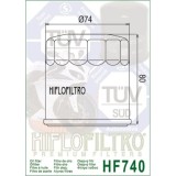 Filtro de Aceite Hiflofiltro HF740 | RCMotos