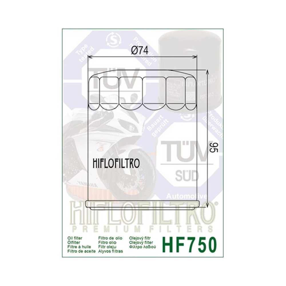Filtro de Aceite Hiflofiltro HF750 | RCMotos