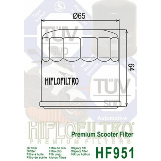 Filtro de Aceite Hiflofiltro HF951 | RCMotos