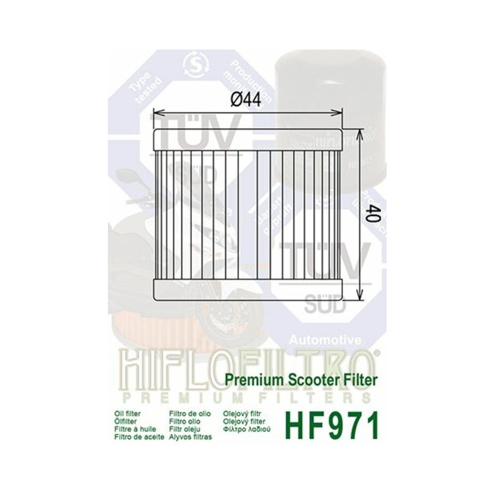 Filtro de Aceite Hiflofiltro HF971 | RCMotos