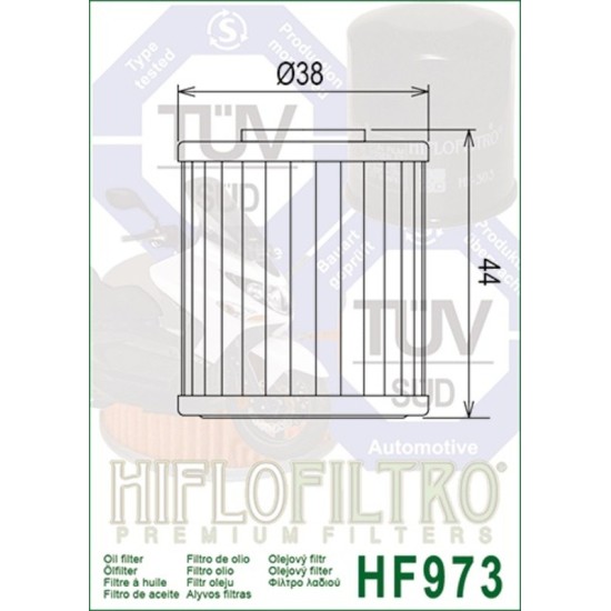 Filtro de Aceite Hiflofiltro HF973 | RCMotos